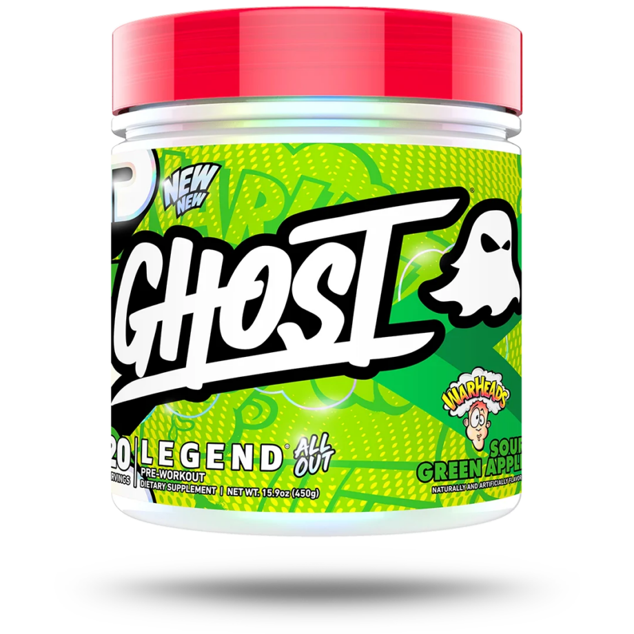 Ghost Pre Workout Powder | Ghost All Out - Sour Apple [30 Serves]