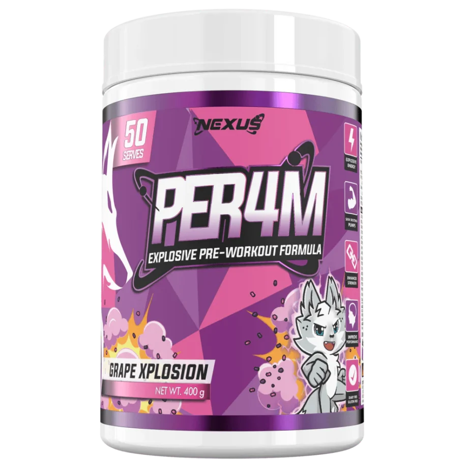 Nexus Pre Workout | Per4m - Grape Explosion [50 Serves]