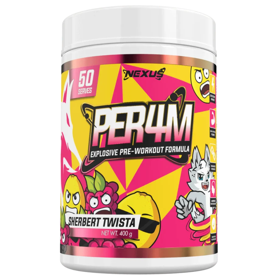 Nexus Pre Workout | Per4m - Sherbet Twista [50 Serves]