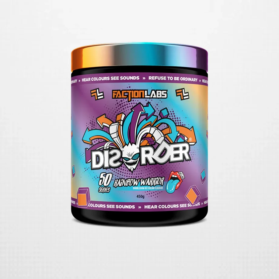 Faction Labs Pre Workout | Disorder - Bubble Gum Ice Cream [50 Serves]