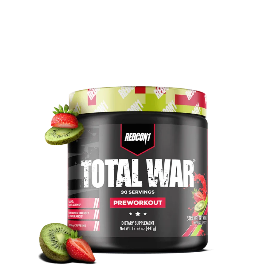 Redcon1 Total War Pre Workout Powder - Strawberry Kiwi [30 Serves]