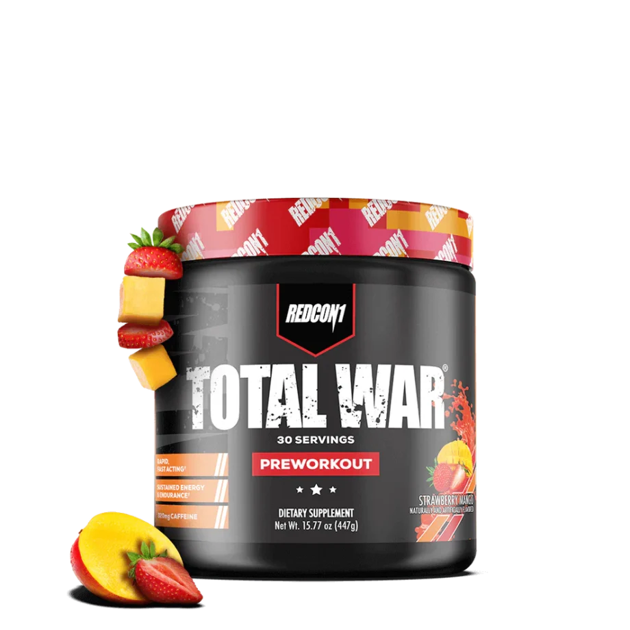 Redcon1 Total War Pre Workout Powder - Strawberry Mango [30 Serves]